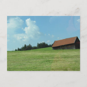 Carte Postale Vieille grange sur un coteau