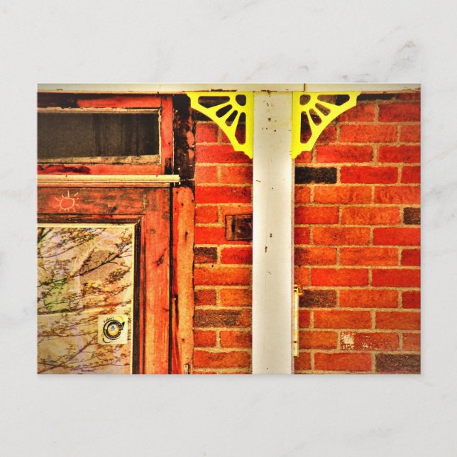 Carte Postale Vieille Maison en Brique Moulage Jaune Reflets d'A (Devant)