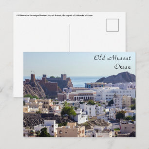 Carte Postale Vieille Mascate ville historique originale de Masc