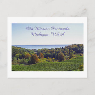 carte postale, "VIEILLE MISSION PENINSULA/MICHIGAN