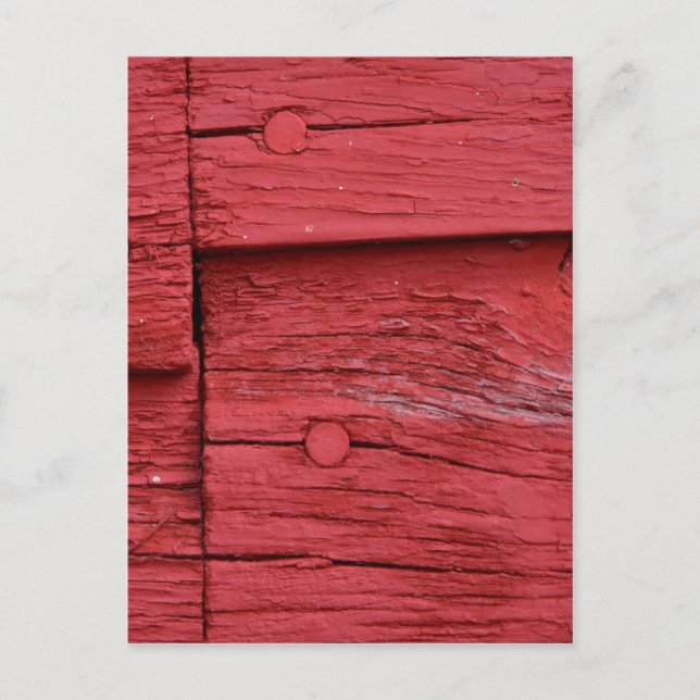Carte Postale Vieille peinture rouge (Devant)