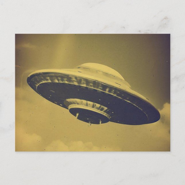Carte Postale vieille photo UFO (Devant)