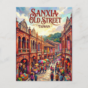 Carte Postale Vieille rue de Sanxia Taïwan