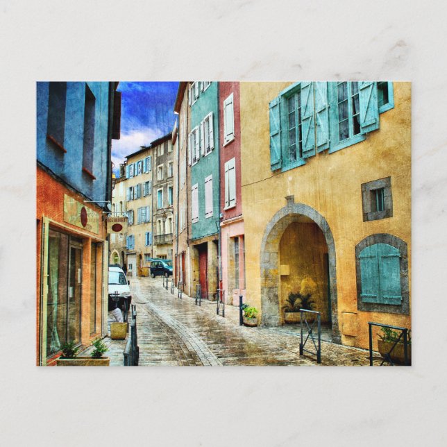 Carte Postale Vieille Rue pavée (Devant)