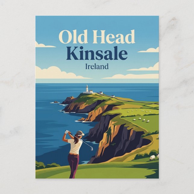 Carte Postale Vieille Tête Kinsale Irlande (Devant)