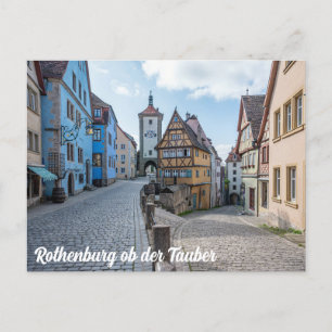 Carte Postale Vieille ville à Rothenburg ob der Tauber, Allemagn