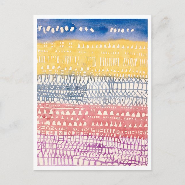 Carte Postale "Vieille Ville (Aperçu)" Tableau de Paul Klee (Devant)