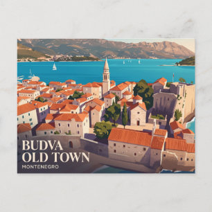 Carte Postale Vieille Ville, Budva Riviera Monténégro