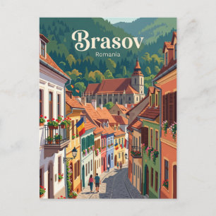 Carte Postale Vieille ville de Brașov en Roumanie