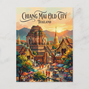 Carte Postale Vieille ville de Chiang Mai Thaïlande