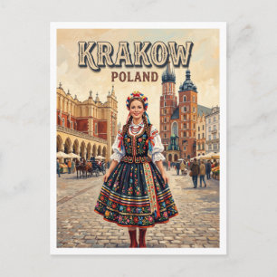 Carte Postale Vieille ville de Cracovie Pologne