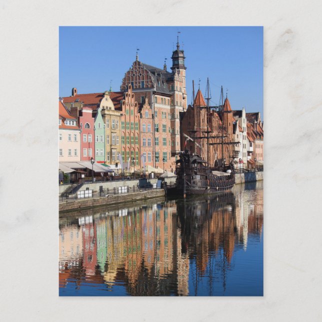 Carte Postale Vieille ville de Gdansk en Pologne (Devant)