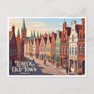 Carte Postale Vieille ville de Lübeck Allemagne