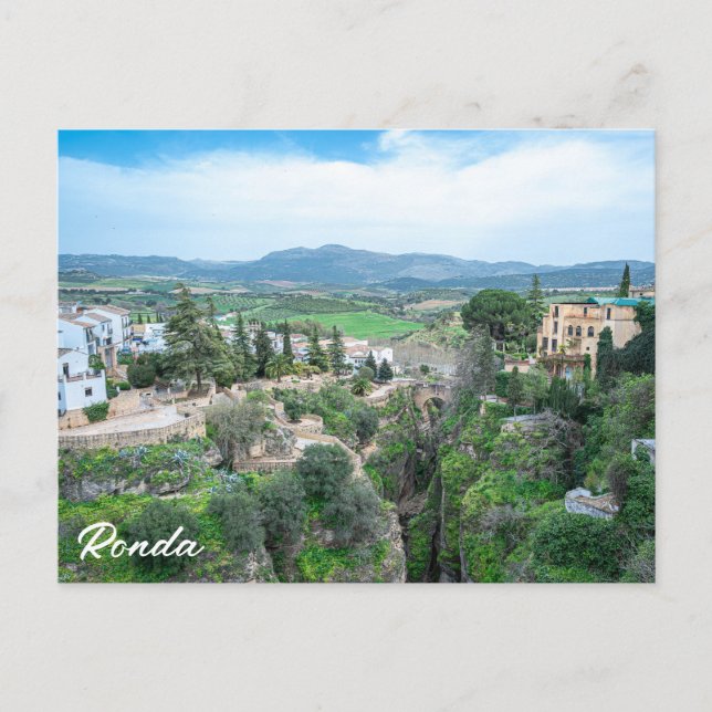 Carte Postale Vieille ville de Ronda en Andalousie, Espagne (Devant)