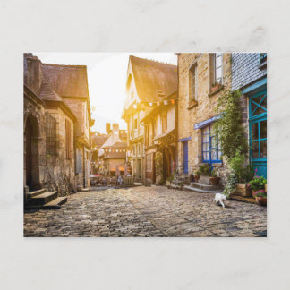 Carte Postale Vieille ville d'Europe au coucher du soleil