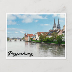 Carte Postale Vieille ville historique de Ratisbonne, Allemagne