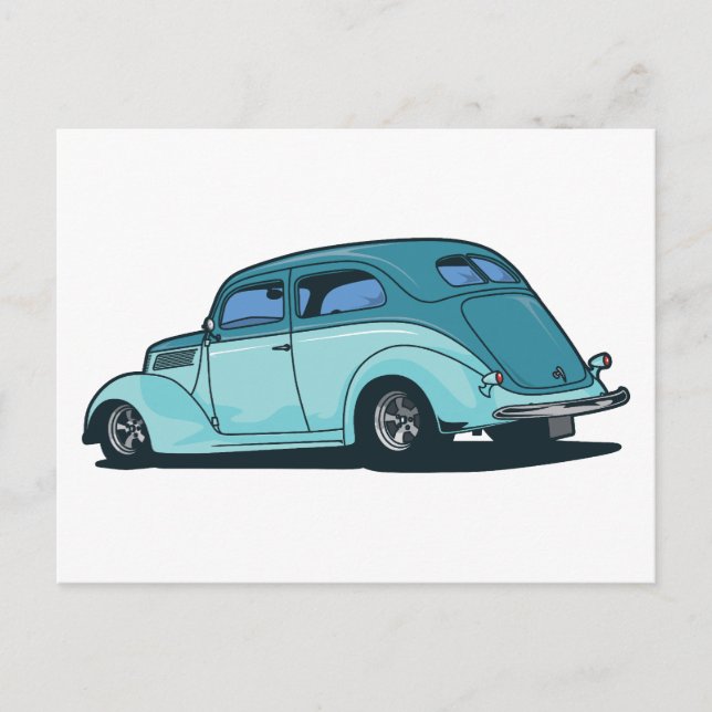 Carte Postale Vieille voiture (Devant)