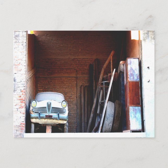 Carte Postale Vieille voiture (Devant)