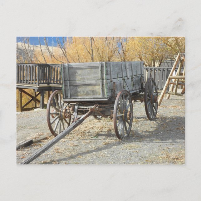 Carte Postale Vieille Wagon de l'Ancien Ouest (Devant)