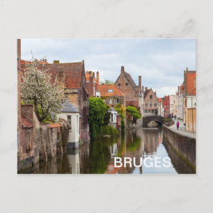 Carte Postale Vieilles maisons à Bruges, Belgique