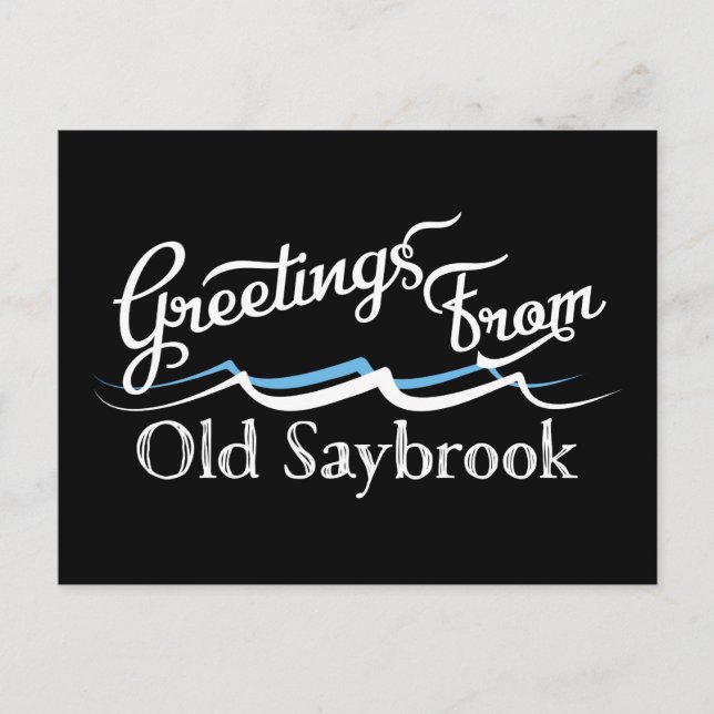 Carte Postale Vieilles vagues d'eau de Saybrook (Devant)