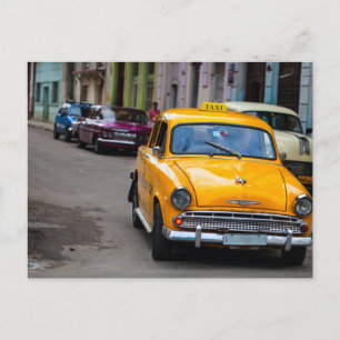 Carte Postale Vieilles voitures dans les rues de La Havane