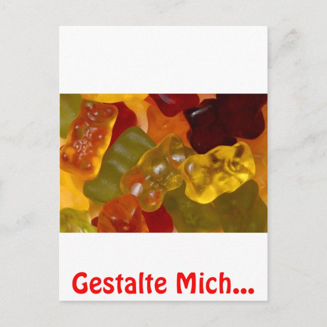 Carte Postale Viele bunte Gummibärchen (Devant)