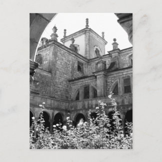 Carte Postale Vielle cour Photographie noir et blanc