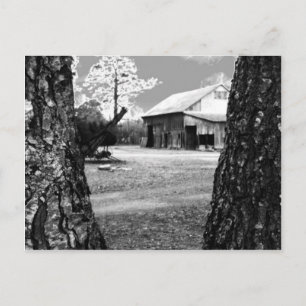 Carte Postale Vielle grange Rural Granges Pays noir et blanc Pho