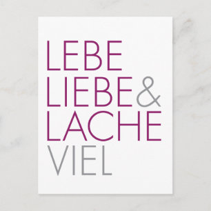 Carte Postale Vielle Lebe Liebe et Lache