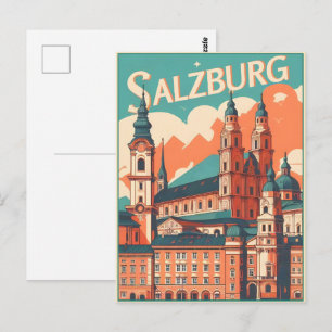 Carte Postale Vienne antique capitale salzburg ligne d'horizon