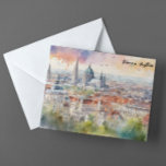 Carte Postale Vienne Autriche aquarelle peinture Panorama<br><div class="desc">Découvrez cette carte postale colorée de Vienne Autriche,  qui présente une aquarelle de la capitale australienne avec ses monuments et ses monuments. Grand souvenir et idée cadeau pour chaque touriste.</div>