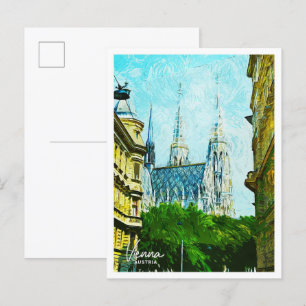 Carte Postale Vienne Autriche Belle Peinture à huile ville