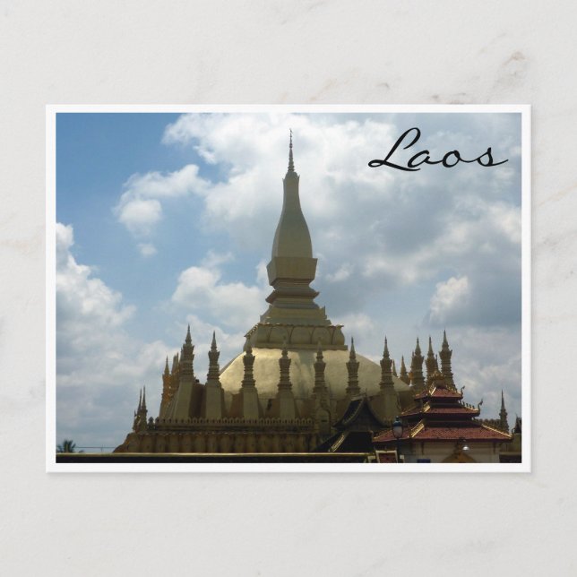 Carte Postale vientiane golden stupa (Devant)