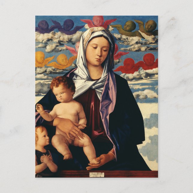 Carte Postale Vierge à l'Enfant de Bellini Haute-Fidélité Beaux- (Devant)