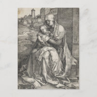 Vierge assise par un mur par Albrecht Durer