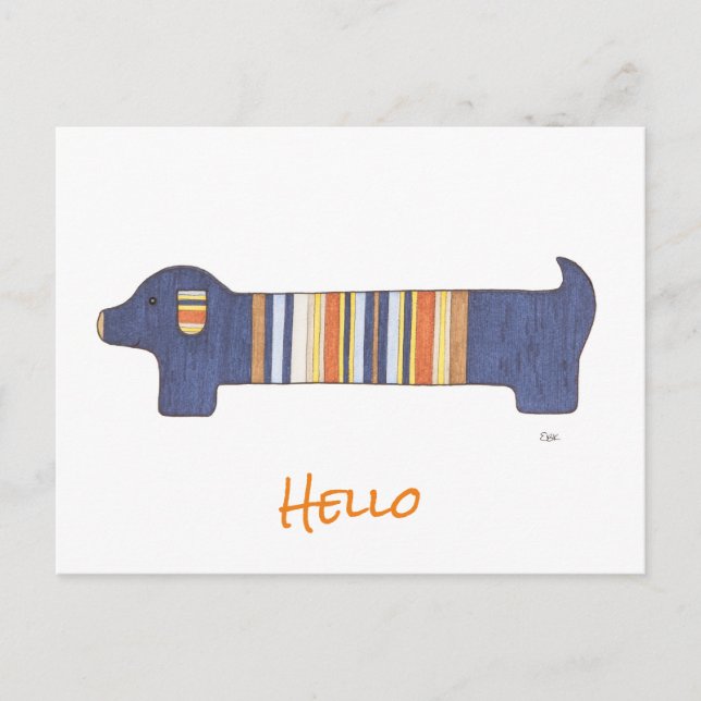 Carte postale vierge - Dachshund #1 (Devant)