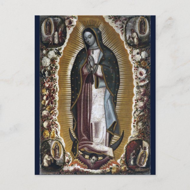 Carte Postale Vierge de Guadalupe Peinture antique (Devant)