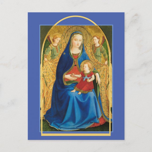 Carte Postale "Vierge de la grenade" Fra Angelico (Devant)