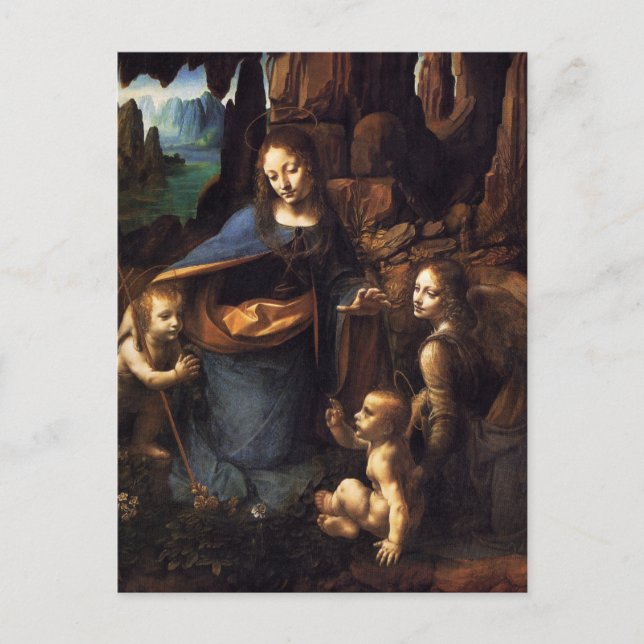 Carte Postale Vierge des Rochers (Devant)