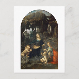 Carte Postale Vierge des Roches, Léonard de Vinci
