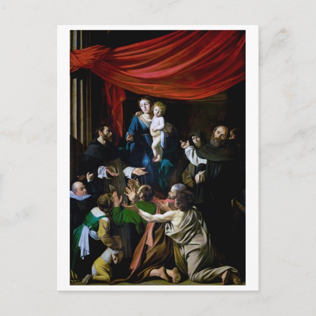 Carte Postale Vierge du Rosaire, Caravaggio (Devant)
