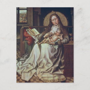 Carte Postale Vierge et enfant avant un feu, c.1440