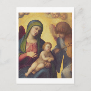 Carte Postale Vierge et enfant avec anges c.1510-15 (huile sur p