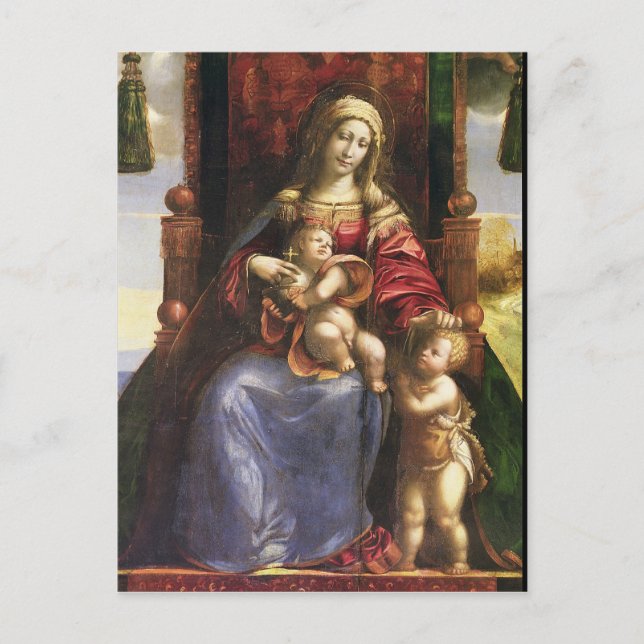 Carte Postale Vierge et enfant avec le bébé St. John (Devant)