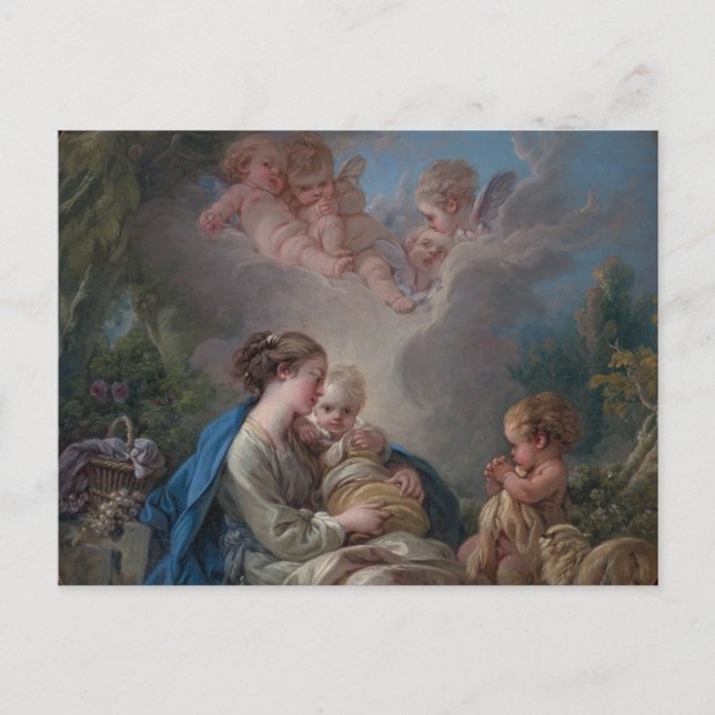Carte Postale Vierge et enfant avec le St John le baptiste (Devant)