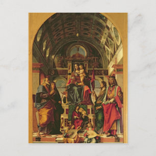 Carte Postale Vierge et enfant avec saints, 1499