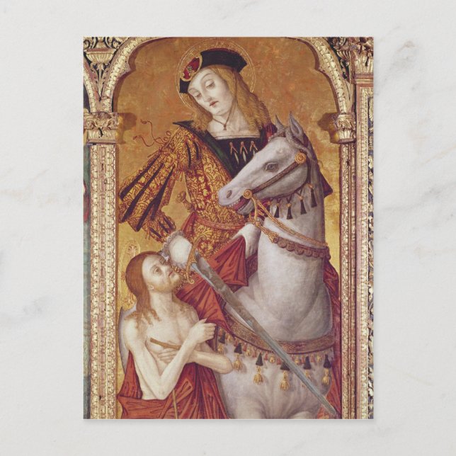 Carte Postale Vierge et enfant avec SS. Gregory et Martin (Devant)