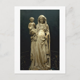 Carte Postale Vierge et enfant, c.1375 (albâtre)