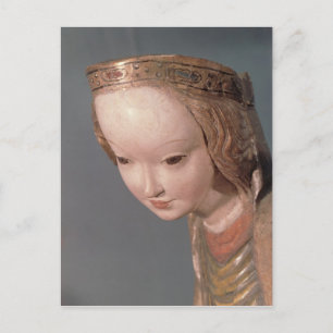 Carte Postale Vierge et Enfant, détail de la tête de